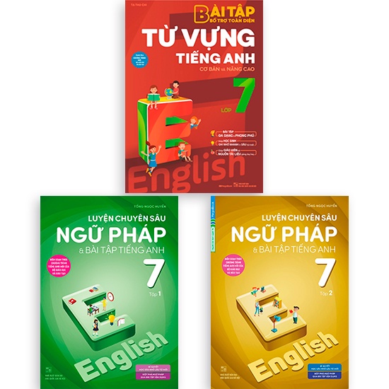 Sách Combo Củng cố toàn diện từ vựng và Ngữ pháp tiếng Anh lớp 7