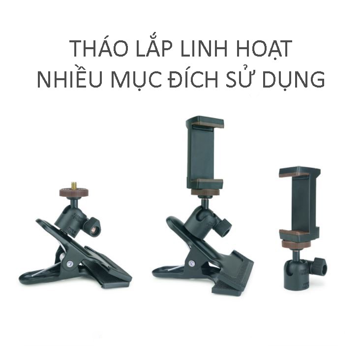 Combo kẹp điện thoại đa năng Linco xoay 360 độ