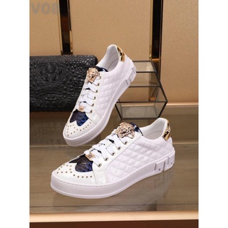 Giày sneaker nam trắng, thời trang nam cao cấp hợp thời trang v08
