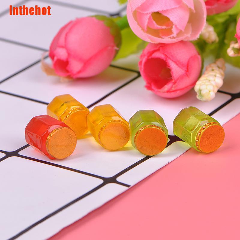 Bộ 5 Lọ Mật Ong Mini Tỉ Lệ 1: 12 Trang Trí Nhà Búp Bê