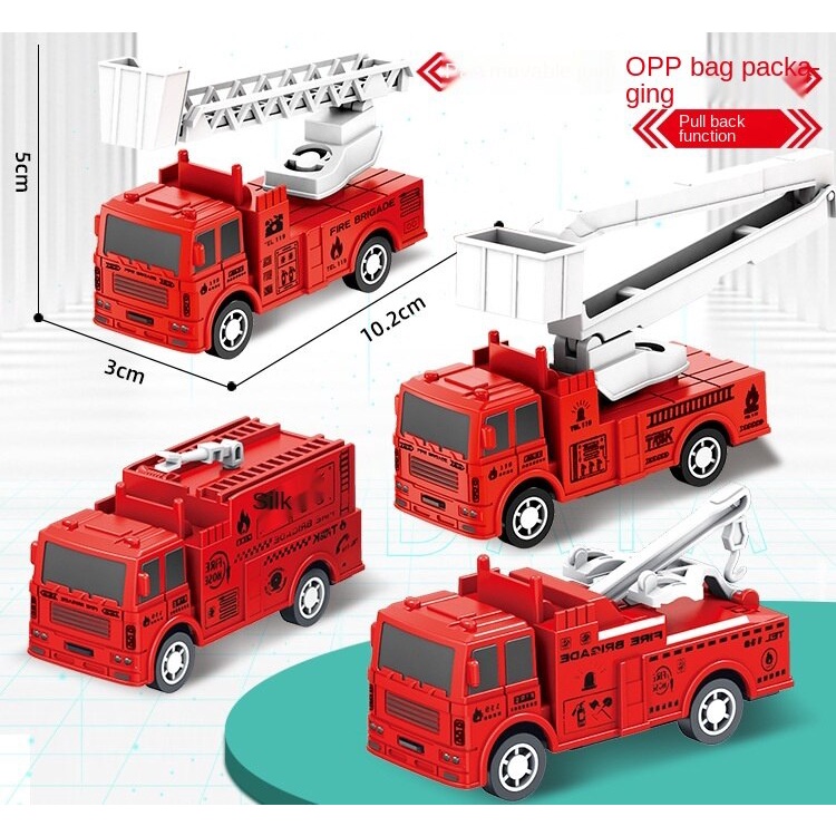 1 Xe Cứu Hỏa Đồ Chơi Mini Cho Bé