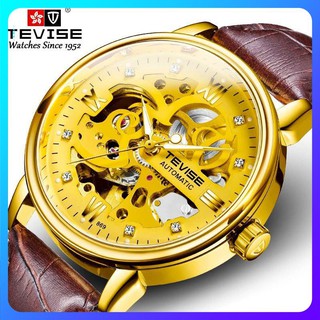 [ Freesh[HOT] ĐỒNG HỒ NAM AUTOMATIC HIỆU TEVISE CHÍNH HÃNG DÂY DA - Đồng hồ cơ dây da