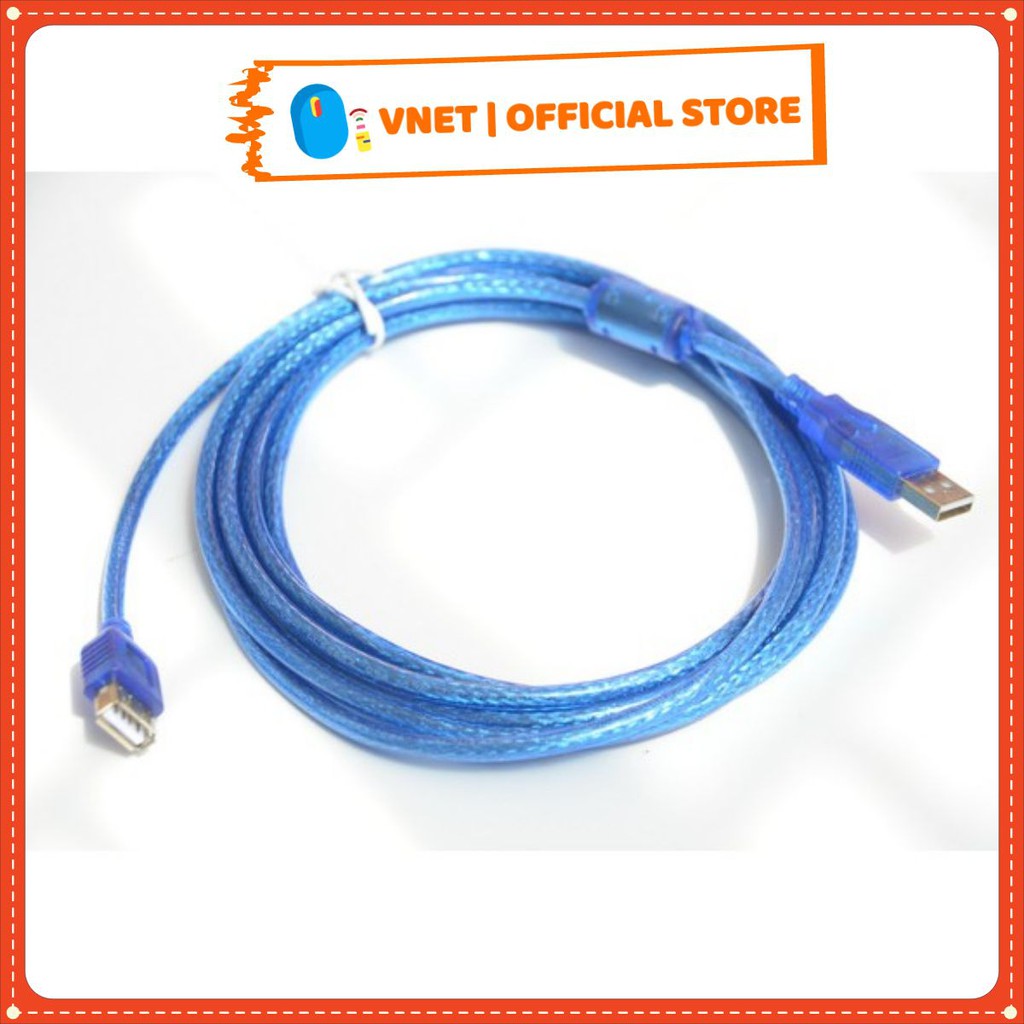 [Loại 1] Dây usb Nối Dài 3m chống nhiễu(xanh hoặc xám) | WebRaoVat - webraovat.net.vn