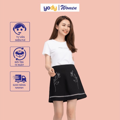Áo thun nữ cổ tròn trơn basic cotton YODY chính hãng - PPN4134 | BigBuy360 - bigbuy360.vn
