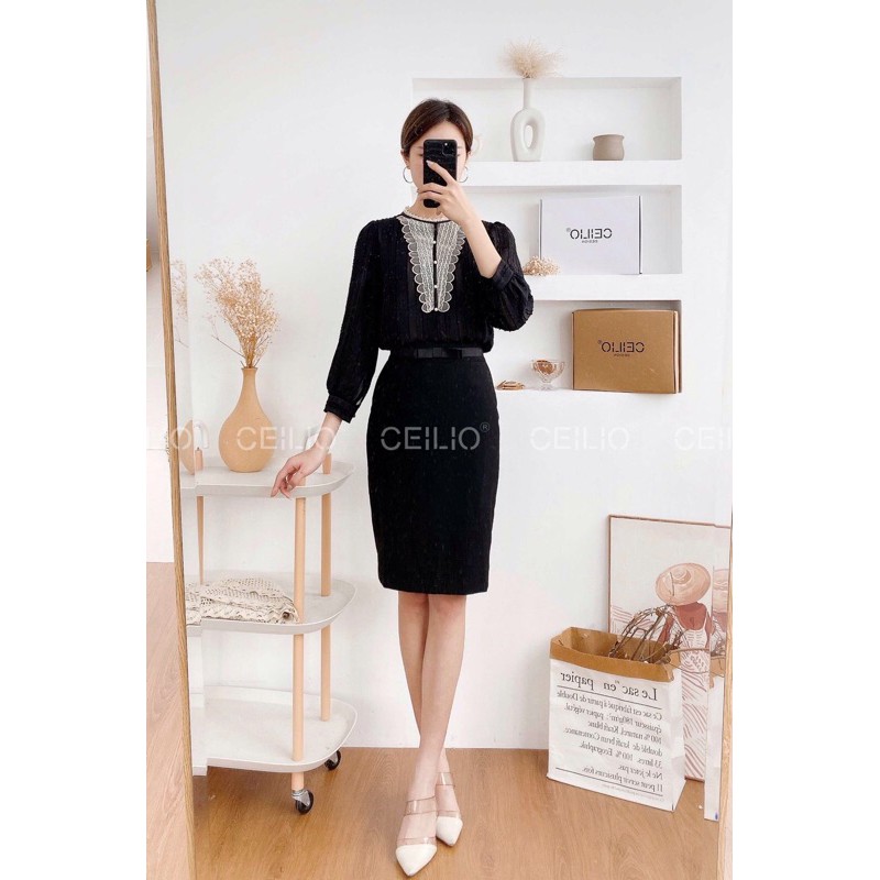 Chân váy cạp nơ