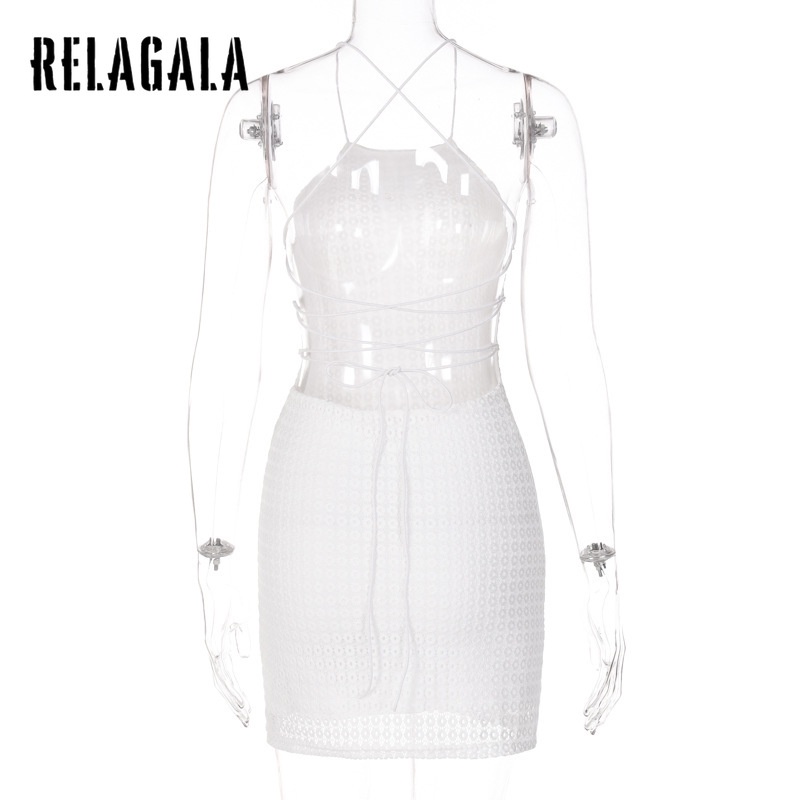 Đầm Hai Dây Hở Lưng Dáng Ôm Thời Trang   Quyến Rũ Cho Nữ