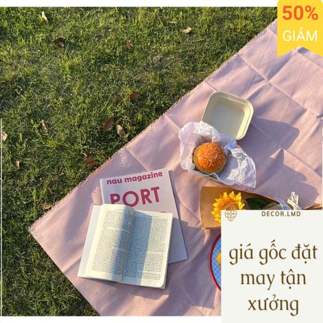 Khăn trải bàn màu hồng nhạt pastel Hàn Quốc vintage,Khăn dã ngoại picnic, Phông Nền Chụp Ảnh Trang Trí Bàn Học