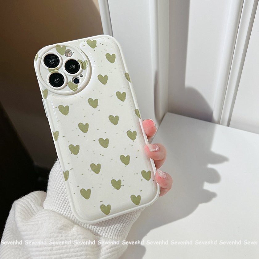 Ốp Điện Thoại Mềm Đệm Khí Hình Trái Tim Mắt To Cho iPhone 14 13 12 11 Pro Max X XR Xs Max 8 7 6 6s Plus SE 2020