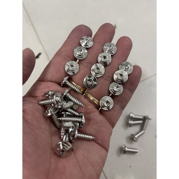 Ốc salaza thái inox 304 8li25 5li15 nhiễn 6li15 5li15 6li20 5 cạnh và đầu thái