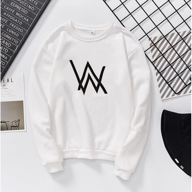 Áo Khoác Hoodie Chui Cổ Nữ In Chữ Alan Walker