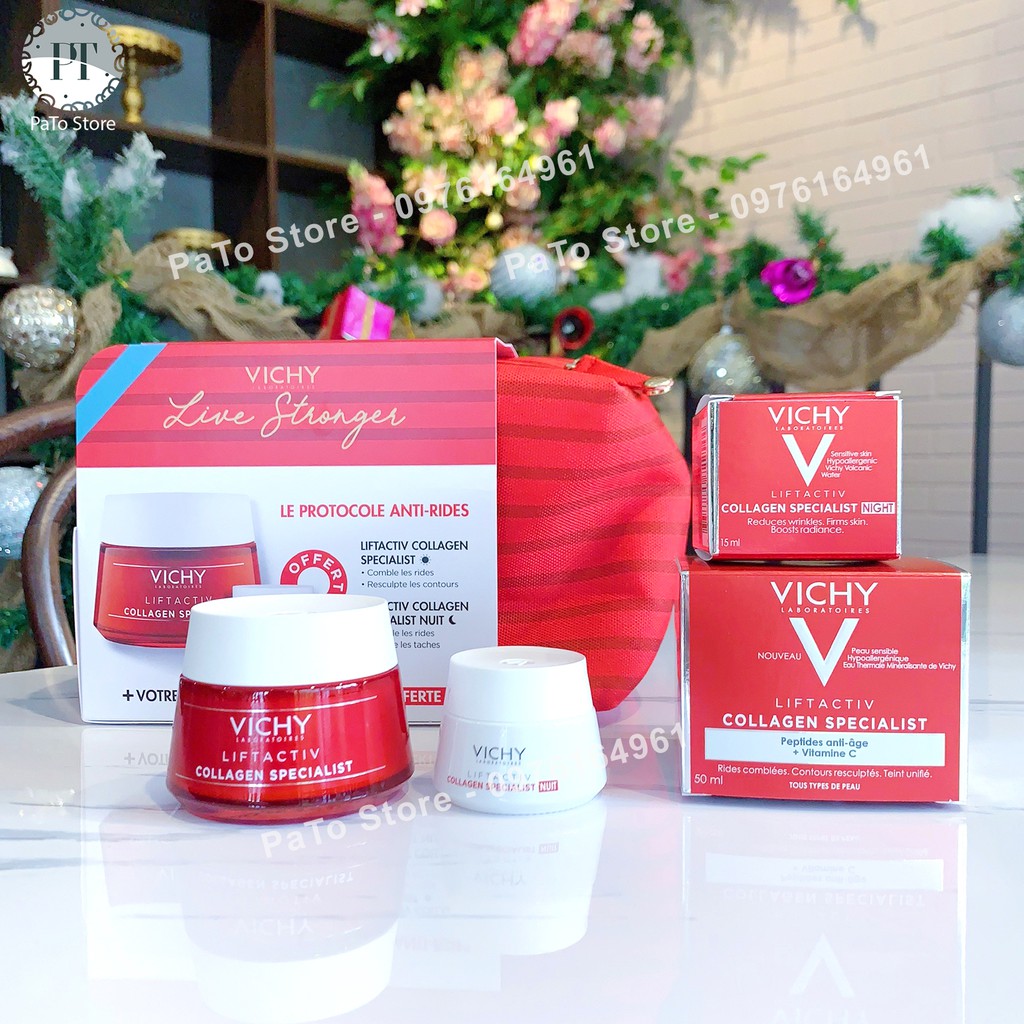 Set Kem Dưỡng Vichy Collagen