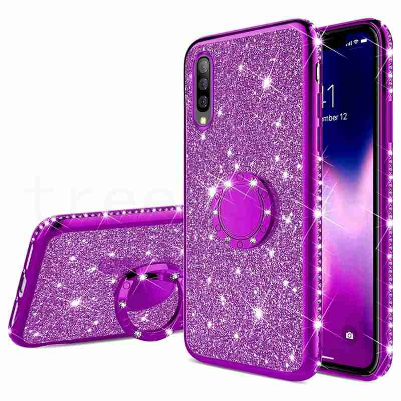 Ốp Điện Thoại Tpu Dẻo Đính Hạt Kim Cương Lấp Lánh + Giá Đỡ + Dây Đeo Cho Oppo F11 F9 R17 Pro R11 R11S R9 R9S Plus Reno 2 Z 2f 2z 10x Zoom