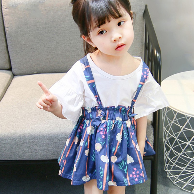 Baby Girl Cute Strap Summer Skirt Princess Dress