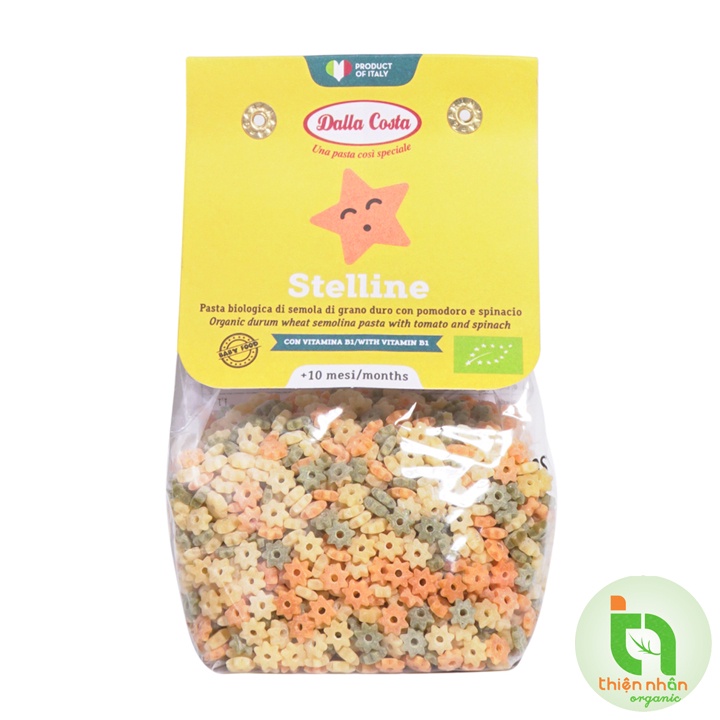 Nui Rau Củ Hữu Cơ Cho Bé hình Sao/ hình Space Dalla Costa 200g Organic Baby Pasta