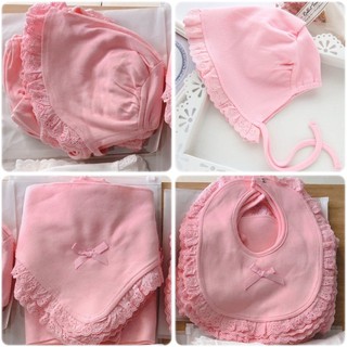 Yếm cổ và nón tiểu thư, chất cotton mềm cho bé gái