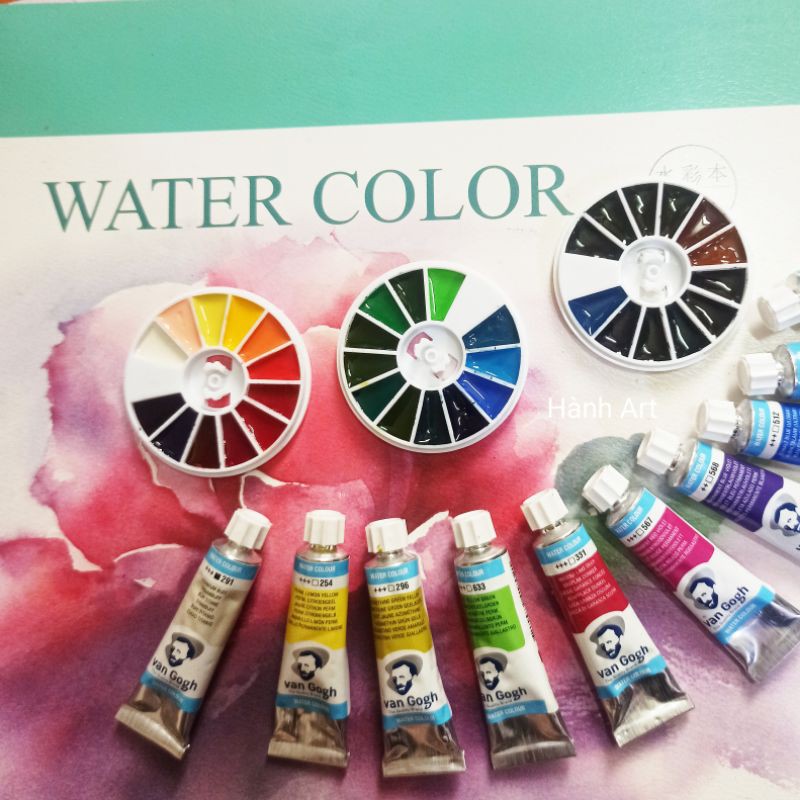 Pocket màu nước Vangogh 24, 36 màu mix 0.5ml