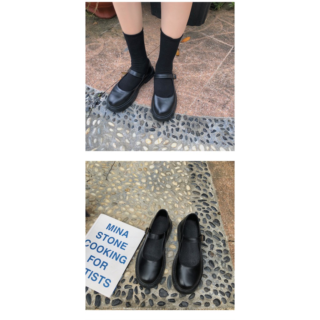 [ORDER] - G28_Giày da nữ ulzzang mũi tròn 1 dây Hàn Quốc | BigBuy360 - bigbuy360.vn