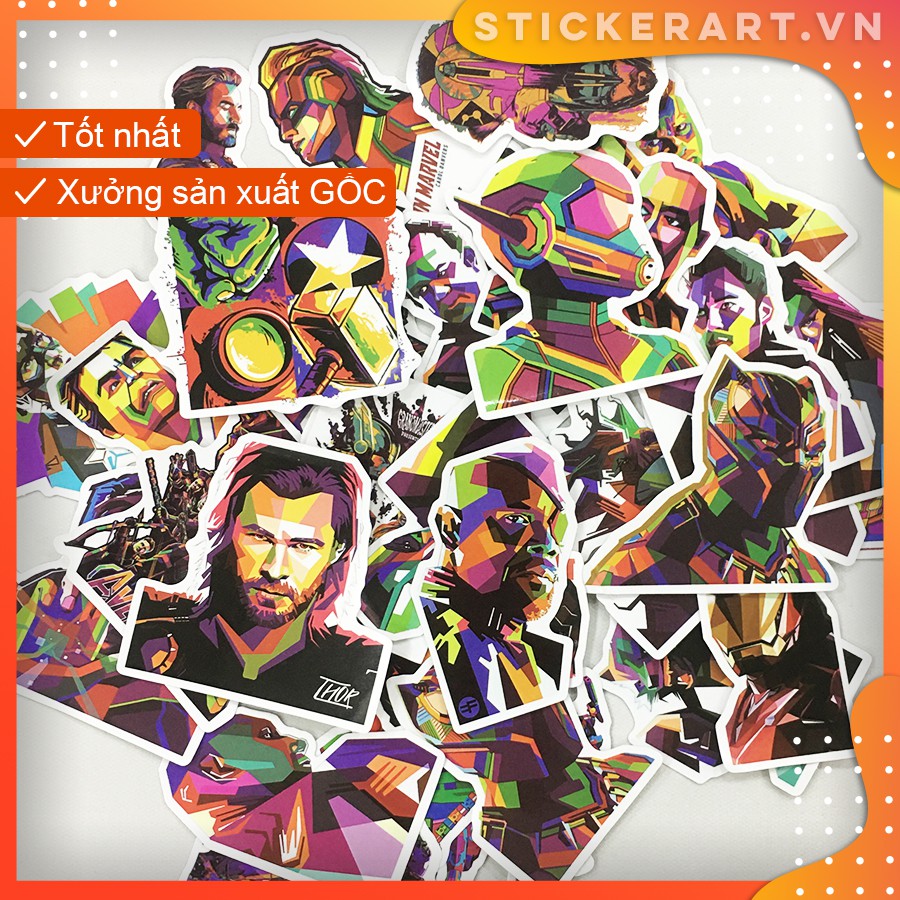 [THE AVENGERS] 50 Sticker chống nướcdán laptop vali xe mũ bảo hiểm nhà cửa ...