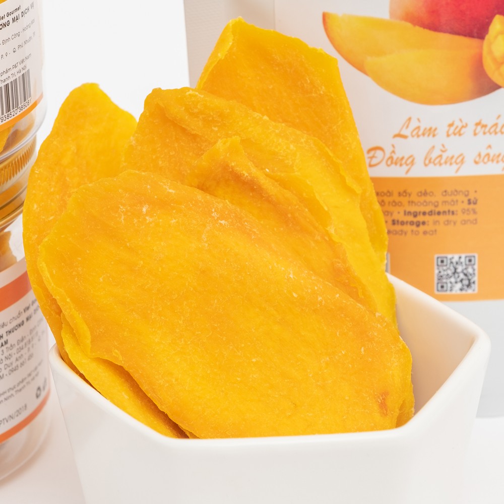 Xoài sấy dẻo hàng xuất khẩu 180g VIETGOURMET/ Xoài sấy nguyên vị ngọt thơm tự nhiên/ Ăn vặt mẹ bầu healthy | BigBuy360 - bigbuy360.vn