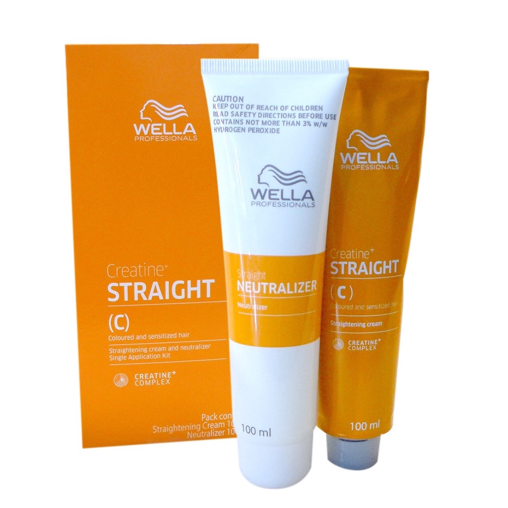 HỘP THUÔC DUỐI ÉP TÓC WELLA CREATIN STRAIGHT PHÙ HỢP DUỖI TÓC MÁI 100ML*2