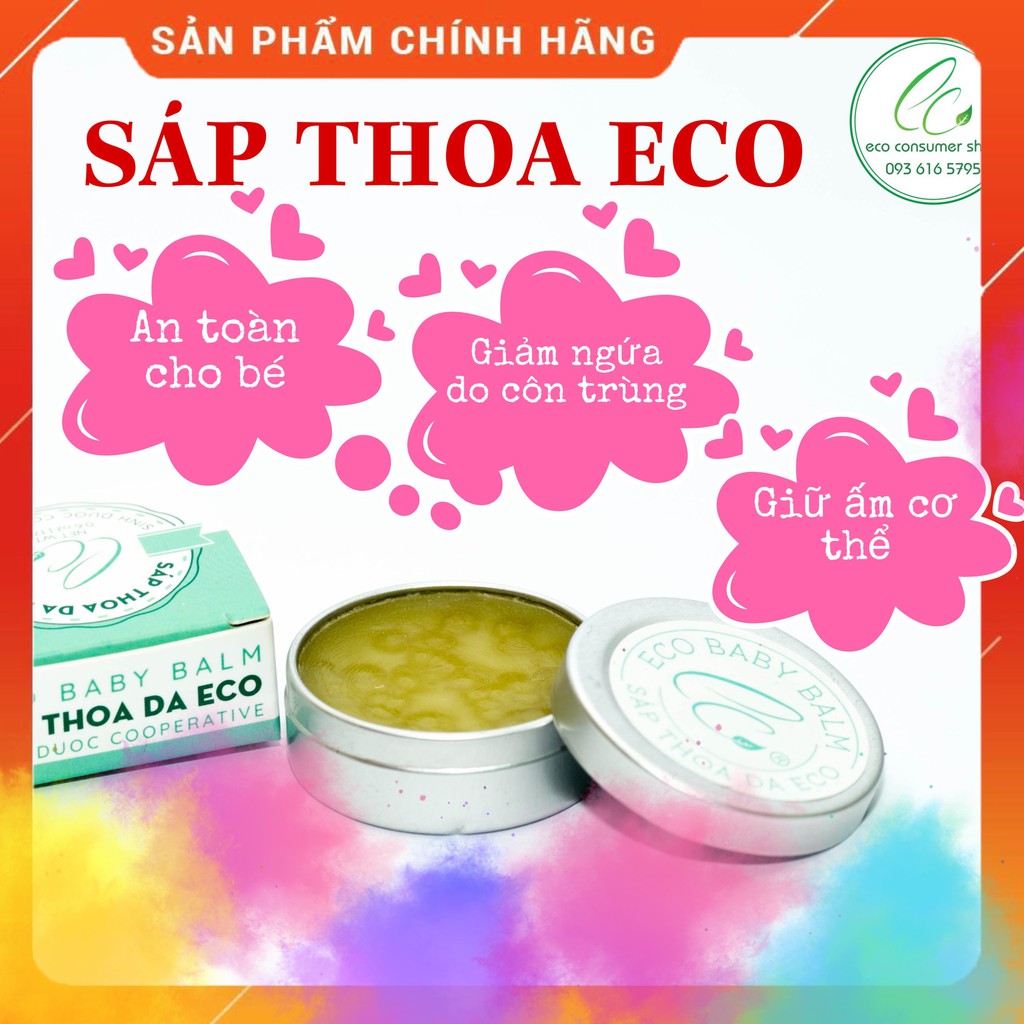 Combo muối tắm bé Eco Sinh Dược 200g và sáp thoa da Eco