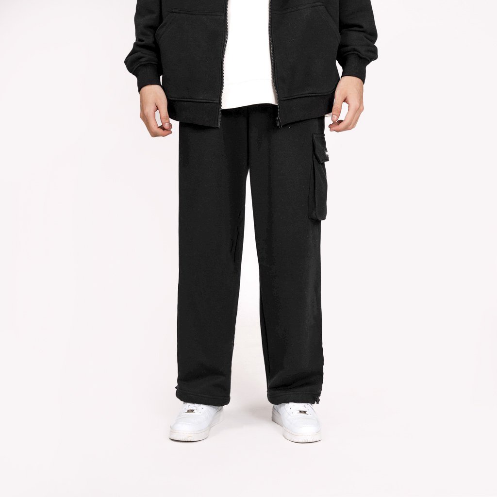 Quần ống rộng túi hộp N7 jogger bó chun basic nam nữ form rộng Local Brand P02