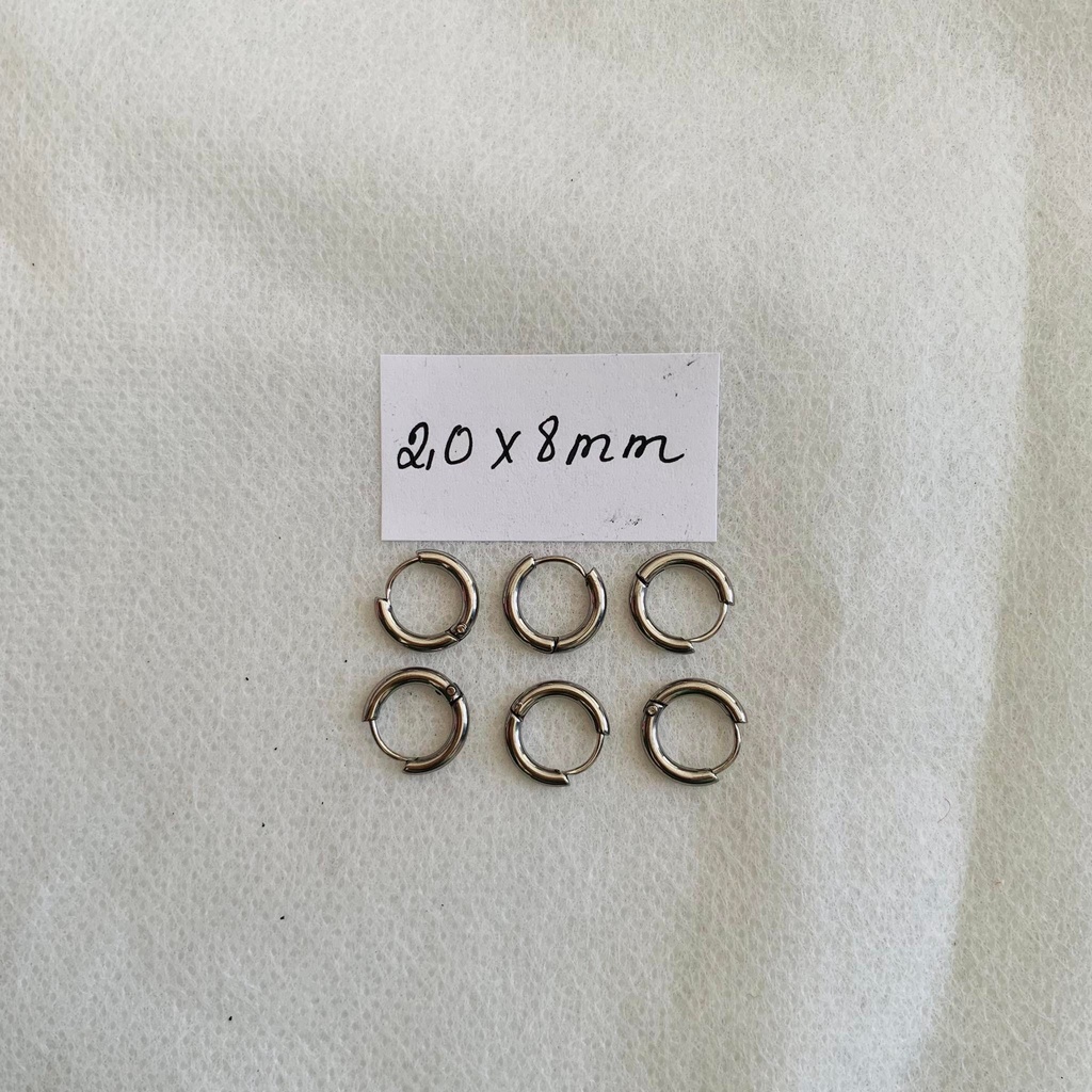 Bông Tai Tròn Bạc S925, Nhiều Size,Khuyên Tai Vòng Tròn Đơn Giản Cho Nam Nữ