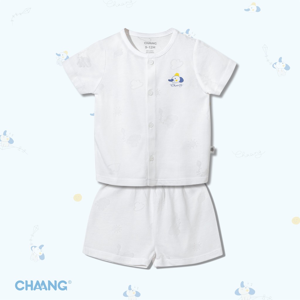 🌸Mẫu 2021🌸 Bộ quần áo tay ngắn mùa hè bé trai/bé gái babydoll CHAANG summer cotton bambom 2021