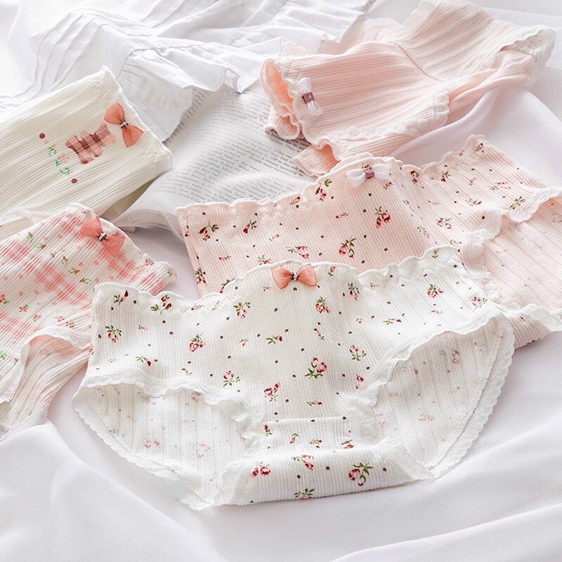 Quần Lót Nữ Cotton Hoạ Tiết Gấu Hoa Xinh Xắn Dễ Thương Chíp Nữ Cotton Cao Cấp Siêu Đẹp Mainia Shop