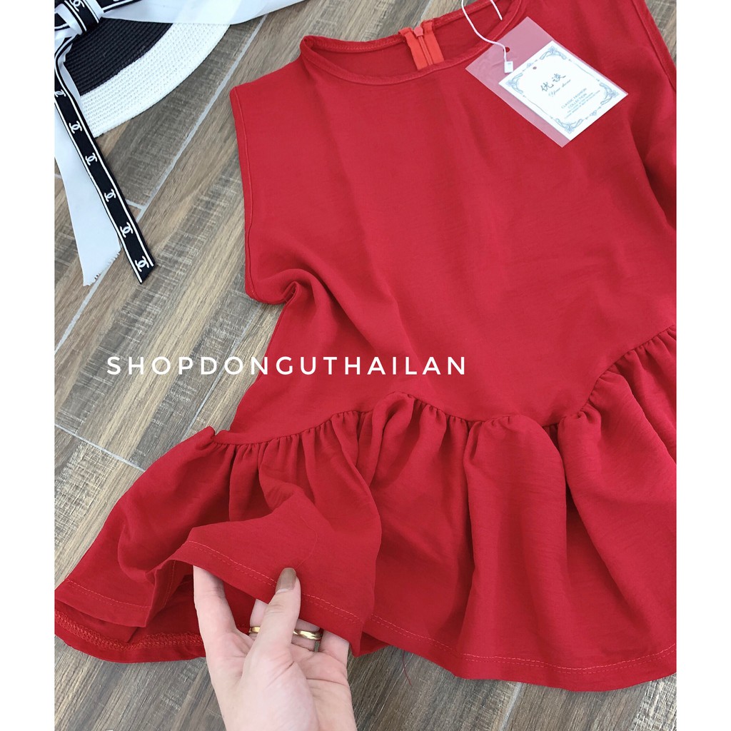 Set đũi áo đỏ bèo mix quần sooc trắng siêu xinh | BigBuy360 - bigbuy360.vn