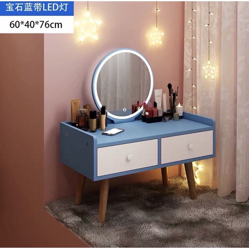 Bàn trang điểm kiểu ngồi bệt phong cách hiện đại (có đèn LED )kích thước 60*40*76cm