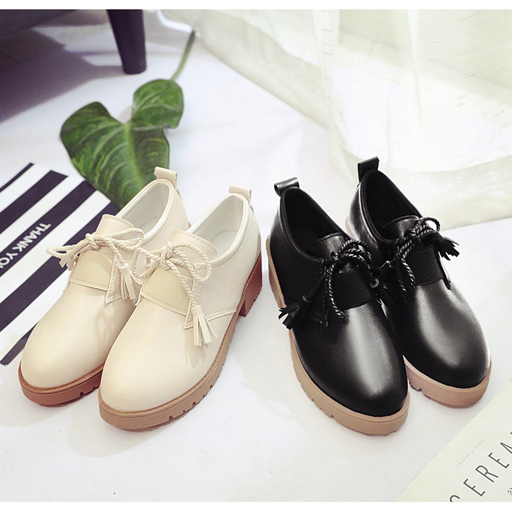 Giày Oxford Nữ Gót Vuông Cao 4,5cm Da Mềm Phong Cách Nữ Tính Tiểu Thư ST50 - Mery Shoes | BigBuy360 - bigbuy360.vn