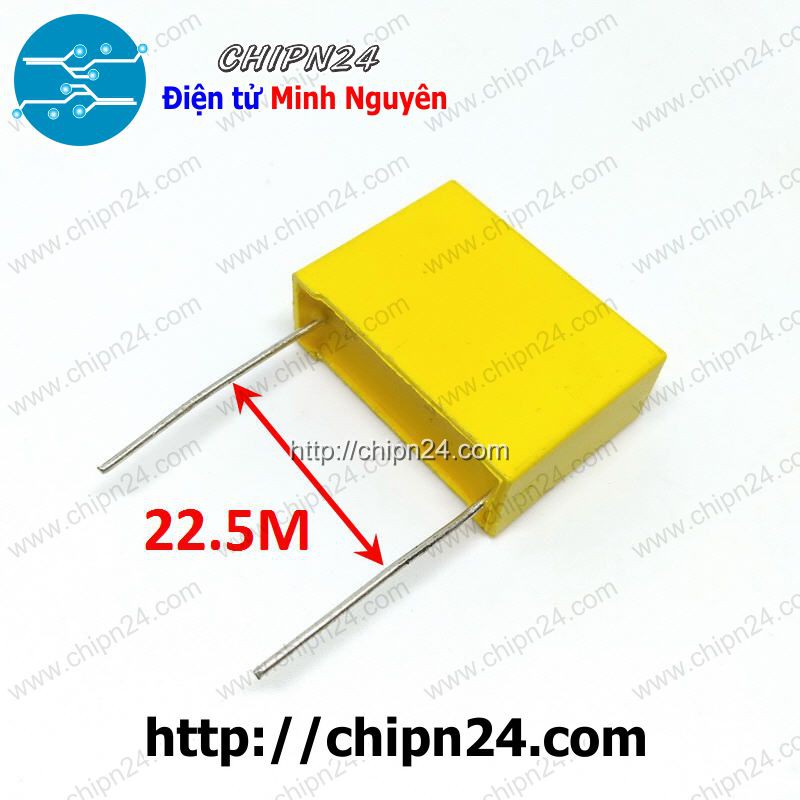 [3 CON] Tụ hộp 684 275VAC 22.5mm (0.68uF MEX/TENDA MKP K X2 40/100/21)