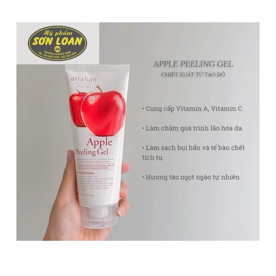 [Hàng chính hãng]Gel tẩy da chết Arrahan Peeling Hàn quốc làm trắng da cho cả mặt và body,đủ mùi hoa quả,thảo dược 180ml