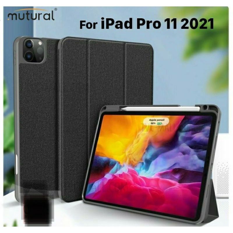 bao da mutural 11 inch 2021 M1/ 12.9 2021 có khay càu bút chính hãng