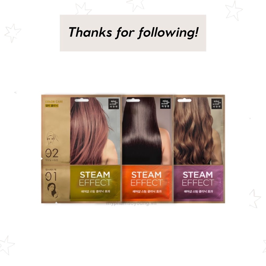 Mặt Nạ Tóc Mise en Scene Perfect Steam Hair Mask Pack 15ml