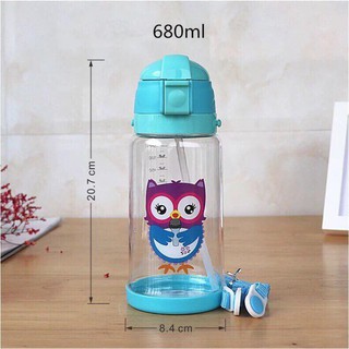 Bình nước có ống hút và có vạch chia ml