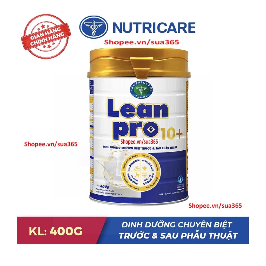 Sữa Lean pro 10+ ( Đủ loại : 900g và 400g ) - Date Luôn Mới