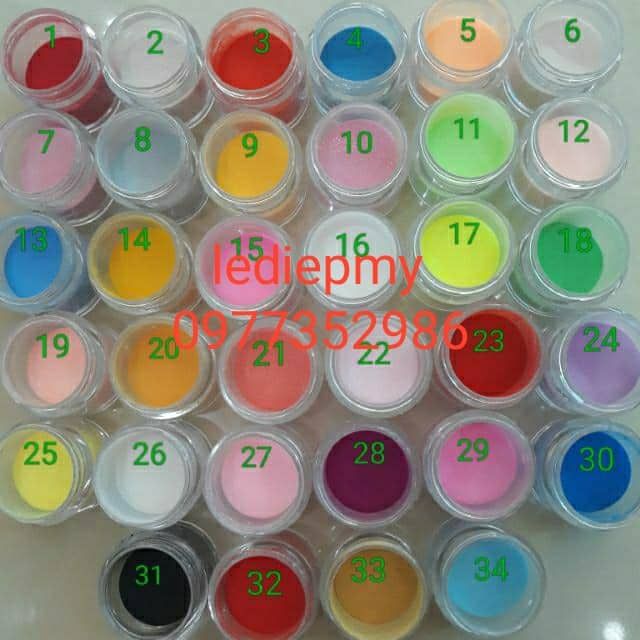 Sét 12 màu bột đắp hoa mỹ siệu sịn