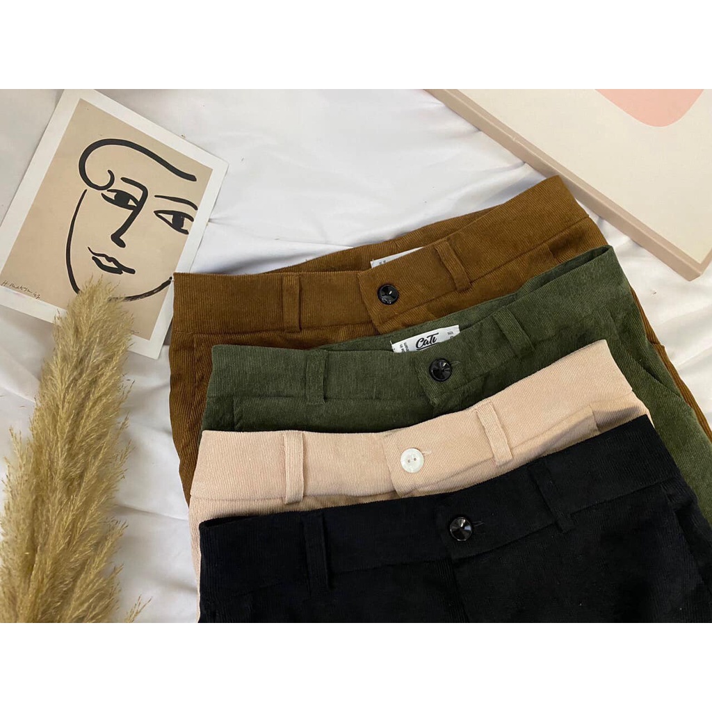 Quần Ống Suông Nữ, Quần Nhung Tăm Nữ Ống Rộng Lưng Cao Có Khóa Kéo Hàng Cao Cấp Đủ Size Màu Cơ Bản Dễ Phối Đồ. | BigBuy360 - bigbuy360.vn