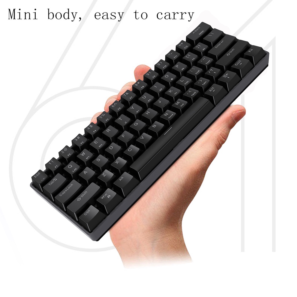 Bàn phím cơ không dây GK61 kết nối 2 chế độ blutooth và 2.4Ghz