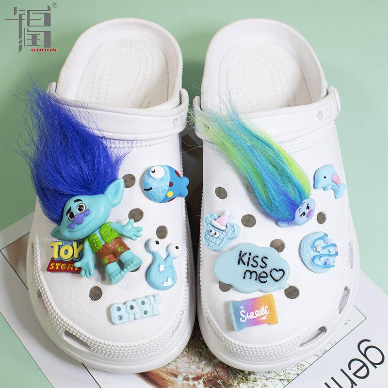 Phụ Kiện Trang Trí Xăng đan DIY Cho Bé Set Sticker shoe Sticker Shoe Decoration Cute DIY accessories JIBBITZ charm shoe buckle