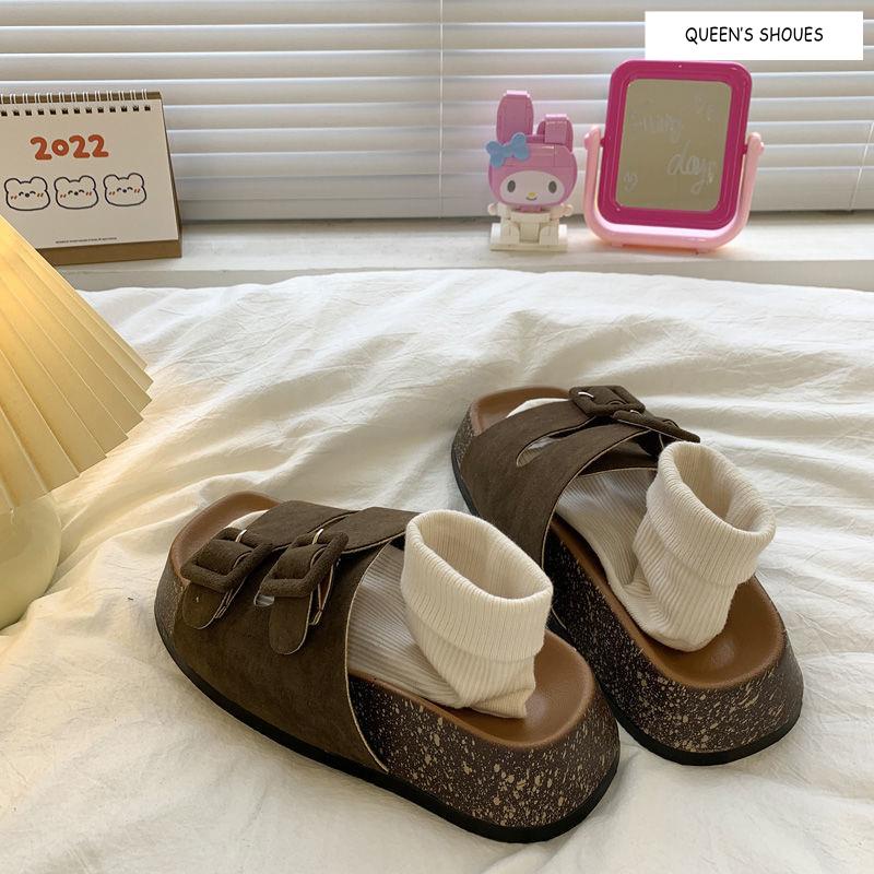 Dép Sandal Birkenstock Đế Dày Thời Trang Mùa Hè Hàn Quốc Cho Nữ