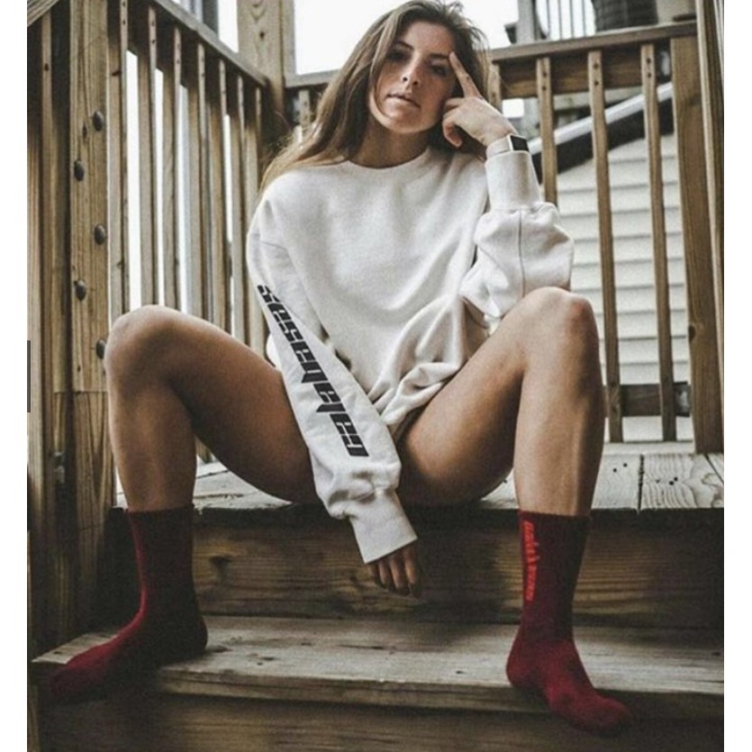 [Chất local_brand] Áo Sweater Oversize Phối Chữ Tay Áo