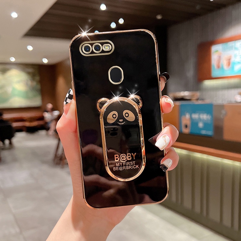 Ốp Điện Thoại Silicon Mềm Có Giá Đỡ Hình Gấu Cho Oppo A12 A5S A3S A7 A11K A1K A83 A59 A57 4G 2022 A37 F1S Realme C1 C2