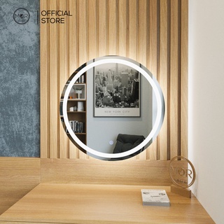  Gương Tròn Decor Treo Tường Dán Tường Cảm Ứng Led Cao Cấp MOR MIRROR Đường Kính 60cm  Full Phụ Kiện  