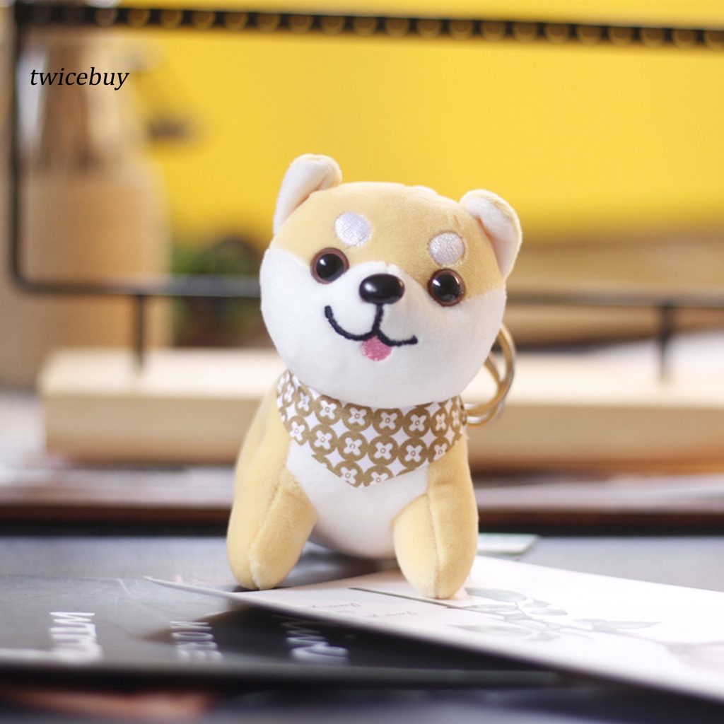 Móc Khóa Hình Chó Shiba Nhồi Bông Dễ Thương