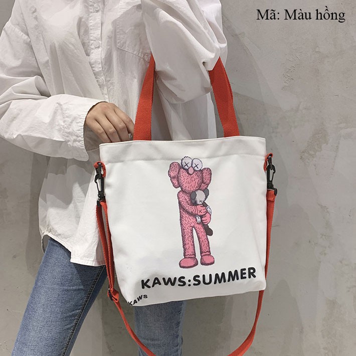 TÚI TOTE ULZZANG HÌNH KAWS SUMMER ĐEO CHÉO NHIỀU MẪU PHONG CÁCH