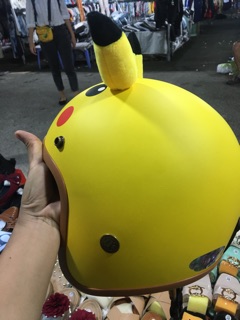Nón bảo hiểm 3/4 Pikachu và doraemon