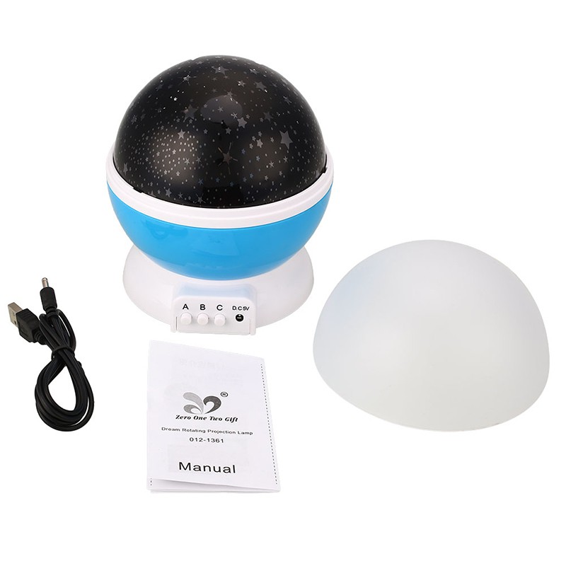 Đèn LED SUNTEK máy chiếu bầu trời đêm hình trăng sao